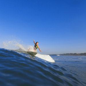 surfing woman